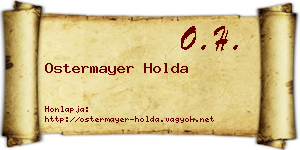 Ostermayer Holda névjegykártya